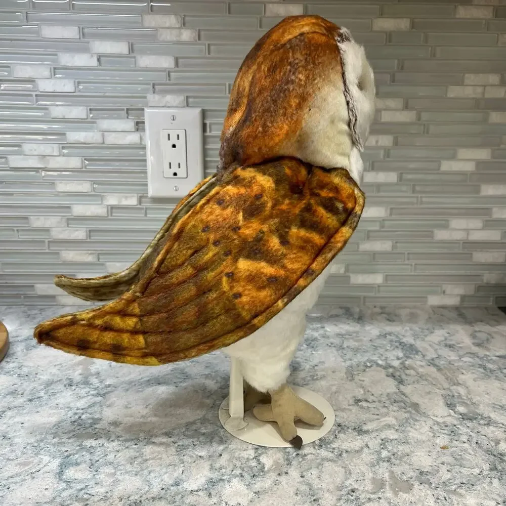 Folkmanis Barn Owl Hand Puppet Realistic Plush Moveable Head & Wings 15